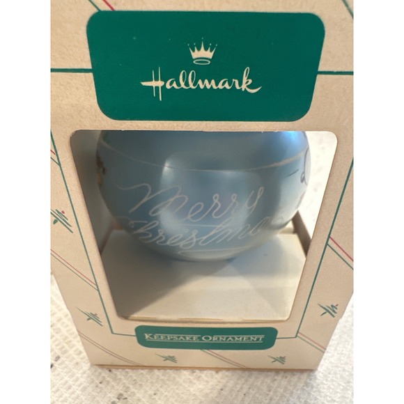 Hallmark Peanuts Snoopy Woodstock 1986 Glass Keepsake Christmas Ornament vintage - Picture 6 of 8